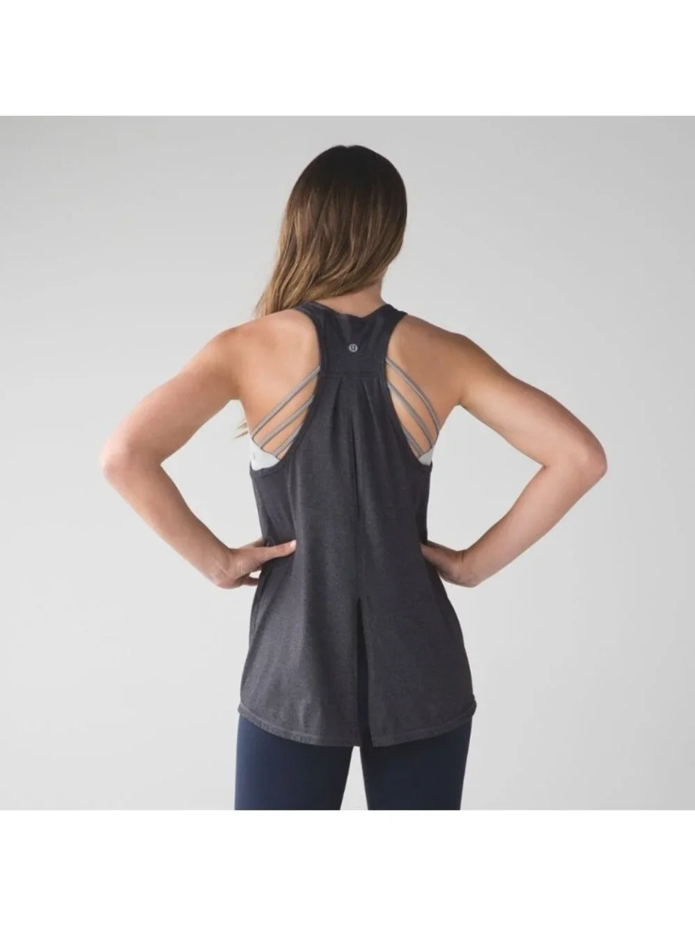 Lululemon Salute the Sun Tank Heathered Black